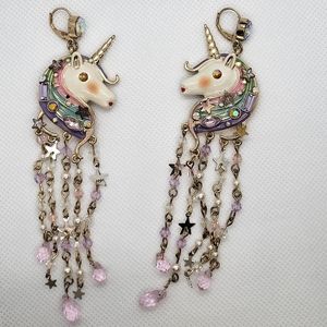 Betsey Johnson, unicorn earrings